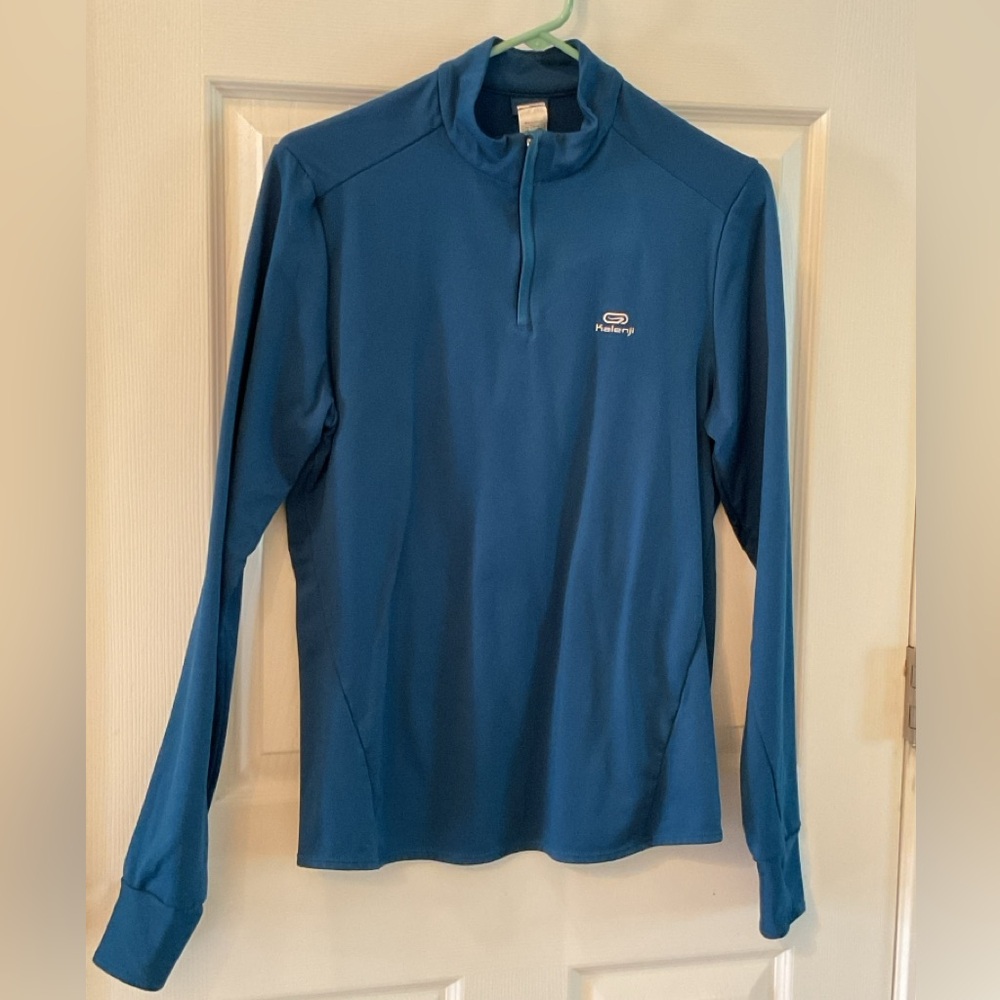 Decathlon Kalenji Womens Medium Crystal Teal Long Sleeve Thermal Pullover